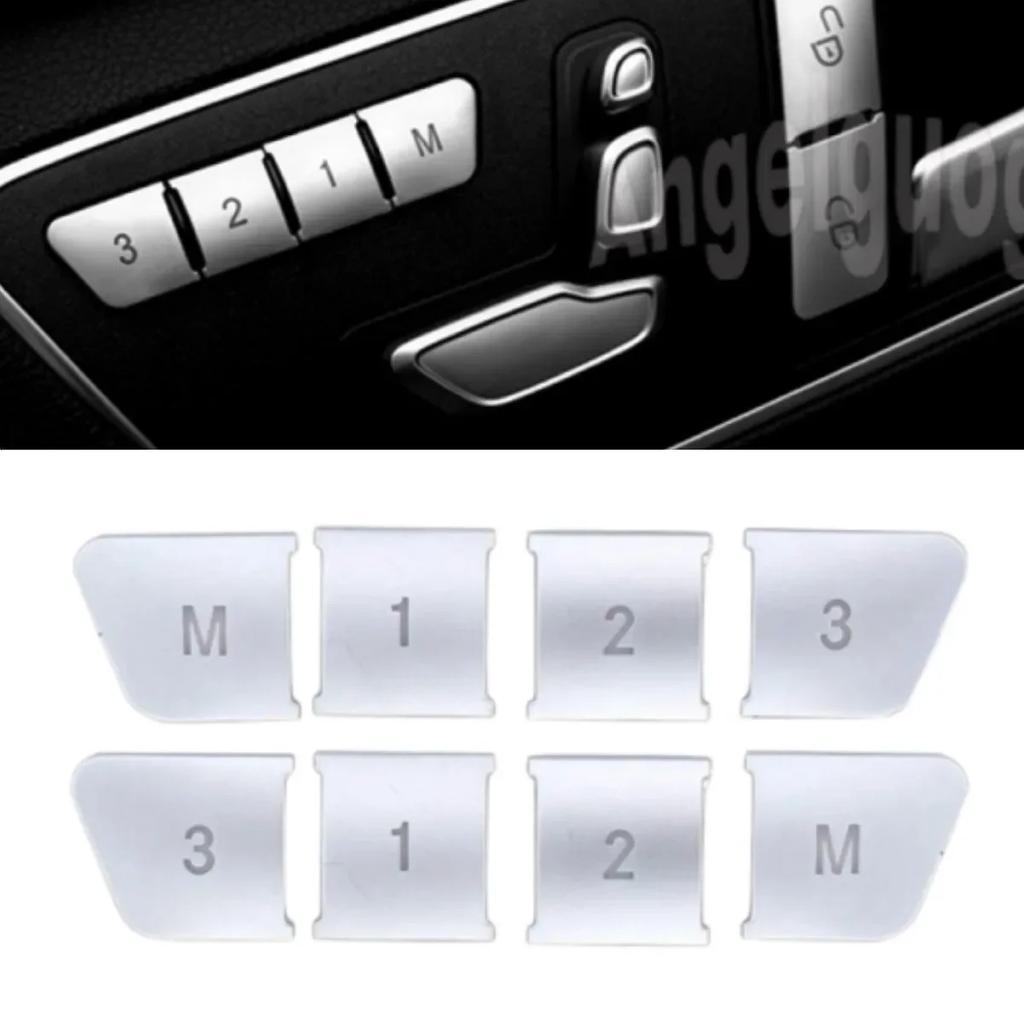 Car Seat Adjust Buttons Memory 1 2 3 M Decoration Sitckers for Mercedes Benz A B C E Class GLA CLA GLK GLE CLS ML GL W204 W212