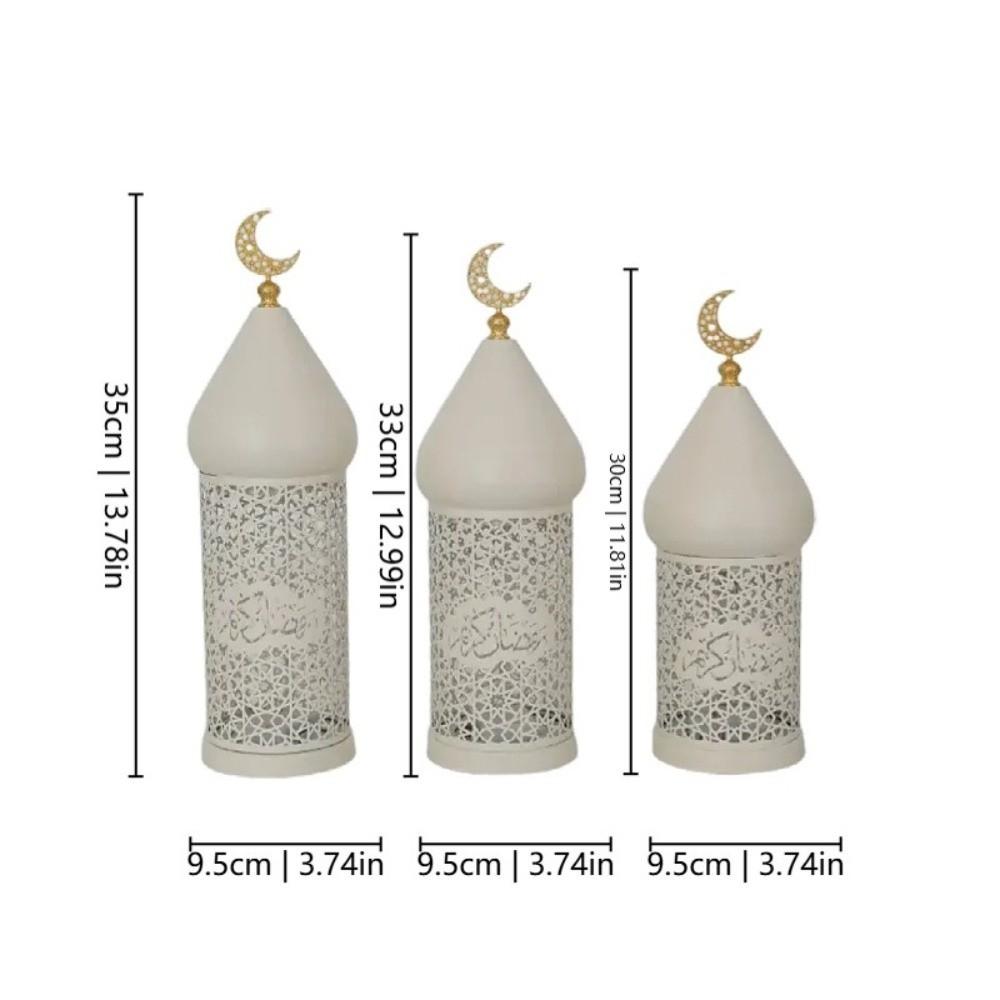 Hollow Pattern Moroccan Night Light Soft LED Light Masjid Lantern Moon LED Lamp  Eid Mubarak