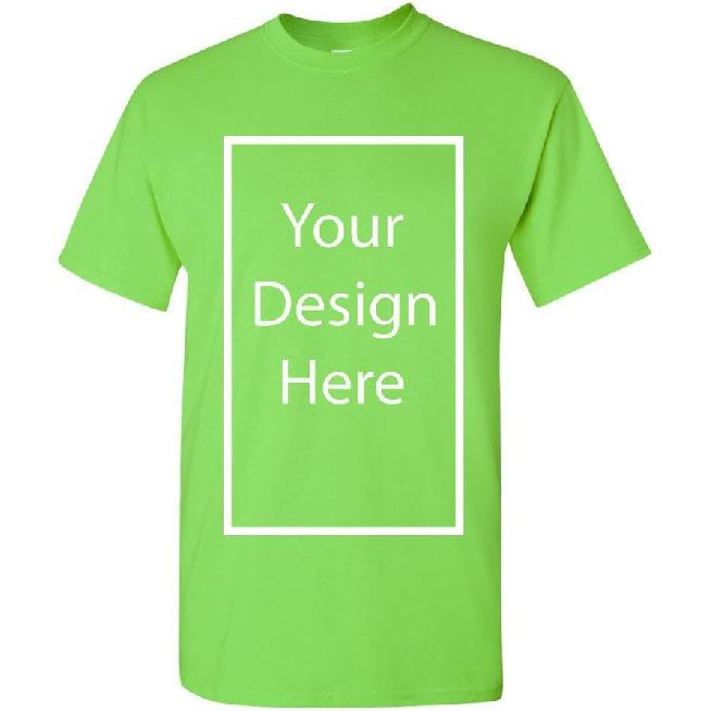 Add Your Own and Text Design Custom Personalized Adult T-Shirt Tee
