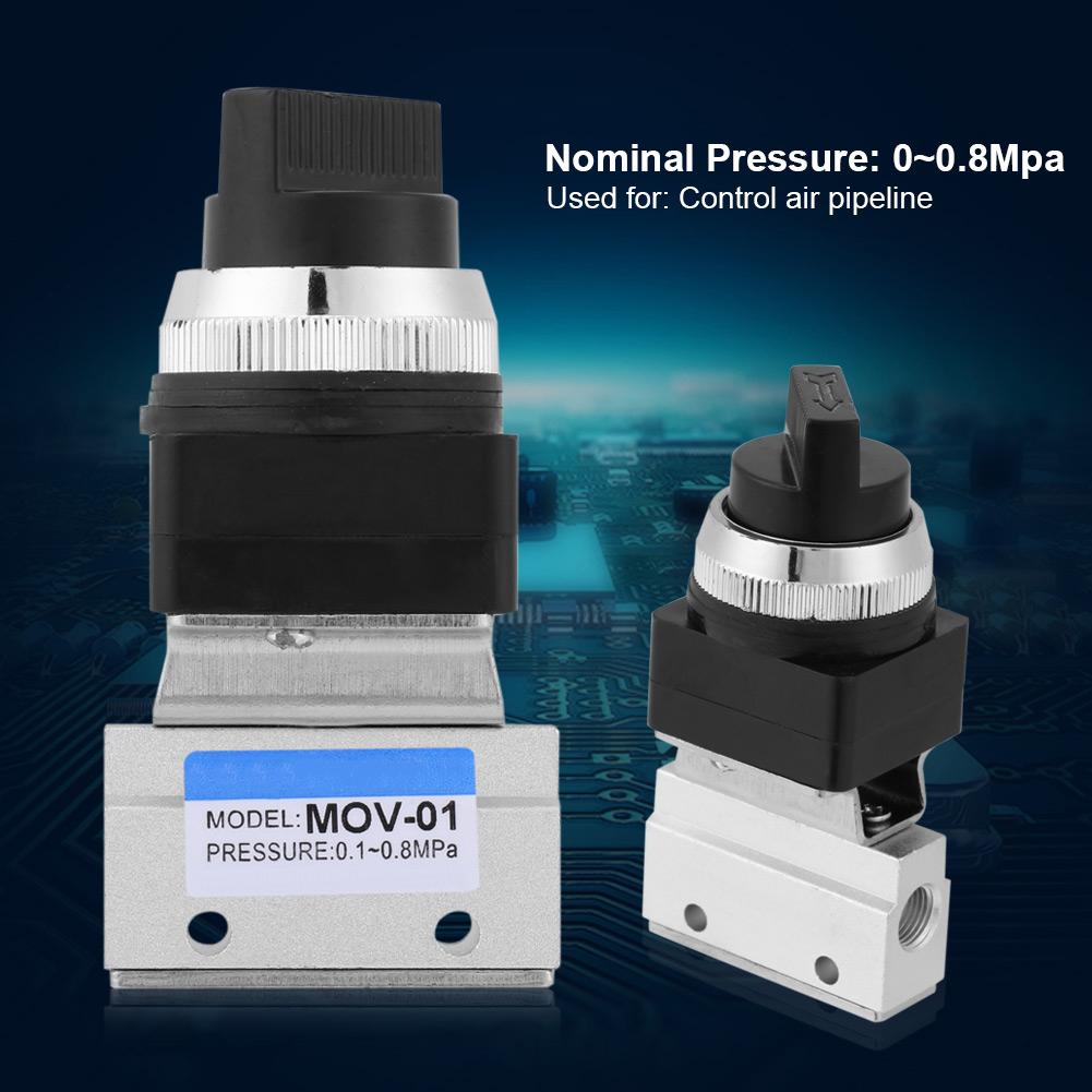 MOV-01 Mechanical Hand Control  lve 2-Position 2-Way G1Celsius8 Hand Control Pneumatic  lve, Manual Mechanical    lve   Pneumatic Mechanical