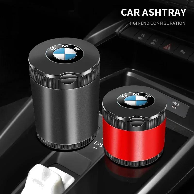 XWFVI1 Car Portable Ashtray LED Light Alloy Ash Tray Aluminum Cup For BMW 1 3 5 Series X1 X4 X5 X7 G20 G38 F20 F39 F48 E46 E60 E36 E39