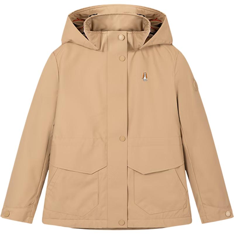 Детская ветровка с капюшоном Hush Puppies, трехслойная, на флисовой подкладке 140