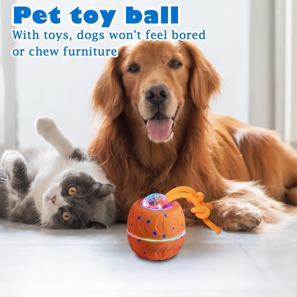 Dog Toy Ball with Random Movement , Bouncing and Spinning Functions for Interactive Play