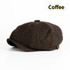 2021 Férfi Retro Beret Maffia Film Cosplay Gyapjúkeverék Vintage Halszálka Tweed Férfi Alkalmi újságos kalap lapos sapka