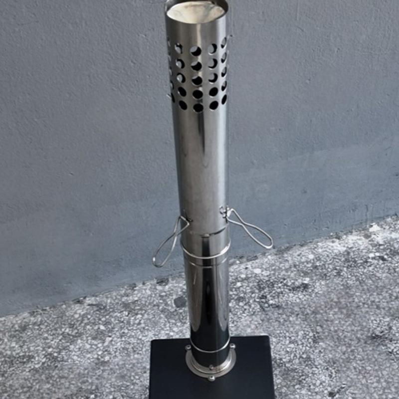 Stainless Steel Fire Resistant Chimney Pipefor Outdoor Camp Stove with Cooling Hole for Heat Dissipation and Tent Protecting