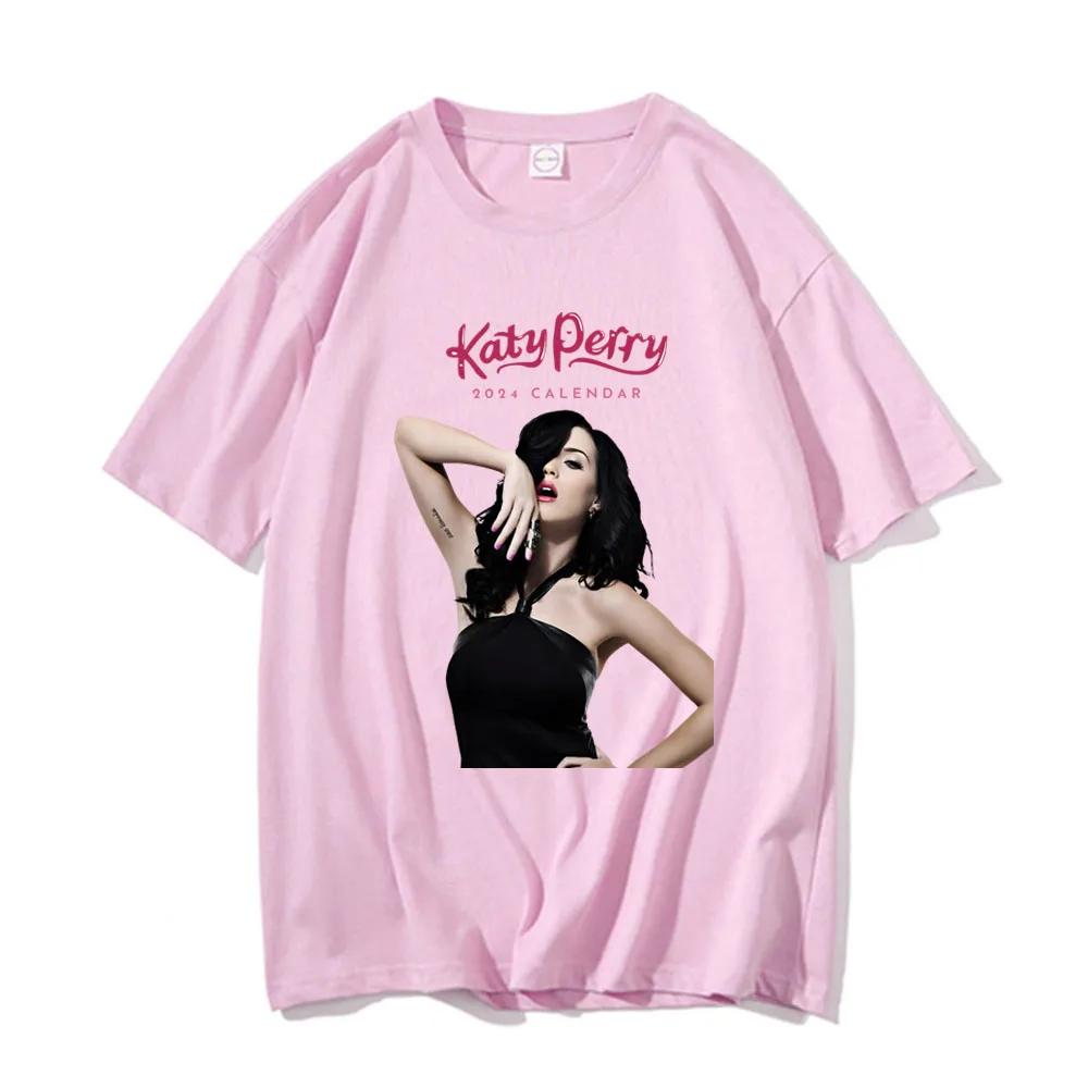 Katy Perry Muster Aufdruck T-Shirt Sommer Bequem Baumwolle T-Shirt Rundhals Herren Damen Kurzarm T-Shirt