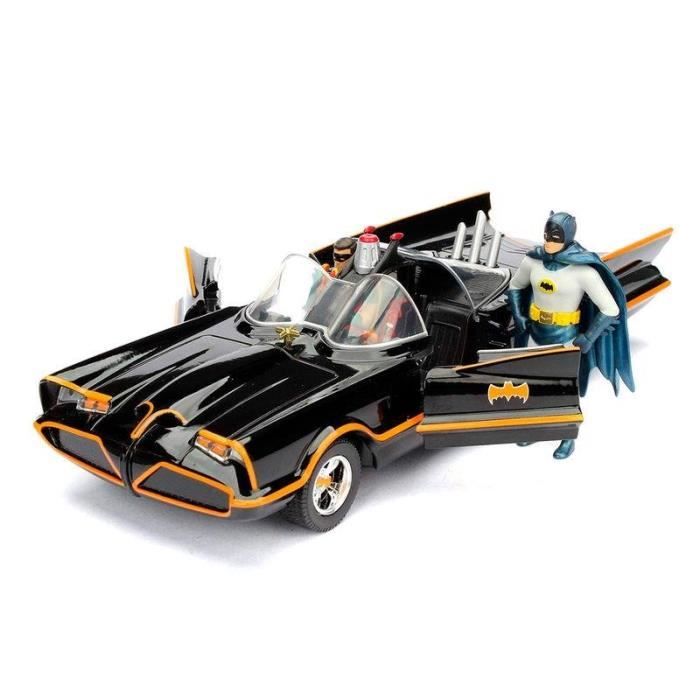 Figurine - DC COMICS - Batman 1966 Batmobile - 1:24 - Métal Die-Cast - Noir