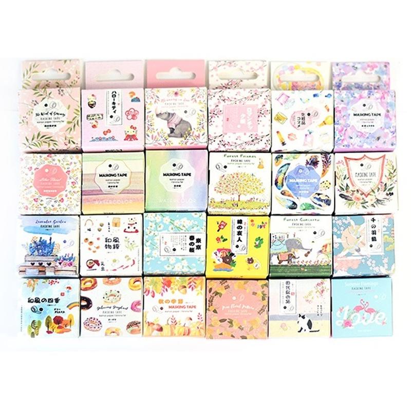 21 Design Original Paper Washi Tape Flower 15mm Adhesive Masking Tapes DIY Decoration Stickers