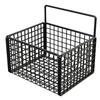 Wall Mounted Storage Basket No Drilling Adhesive Metal Wire Hanging Basket for Kitchen Food Pantry Bathroom Organization