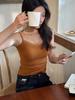 Spring-Summer Lace Trim Off-Shoulder Slim-Fit Camisole Lingerie for Women
