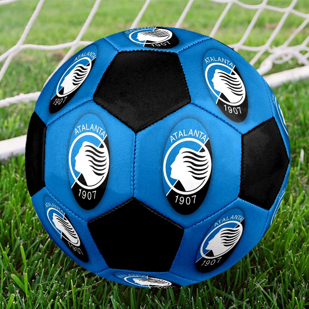 Pallone da Calcio Indoor Atalanta Colorato Cucito a Macchina PVC Misura 5 Pronto per Allenamento di Squadra e Competizione Durevole Alto Rimbalzo Fantastico Regalo Sportivo