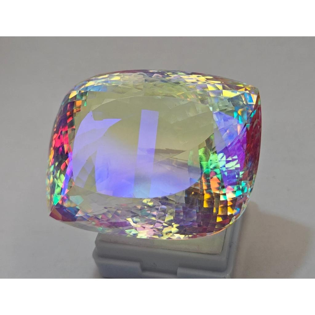 Stunning Mystic Topaz Fancy Rainbow Color Natural 255+ Ct Certified Gemstone