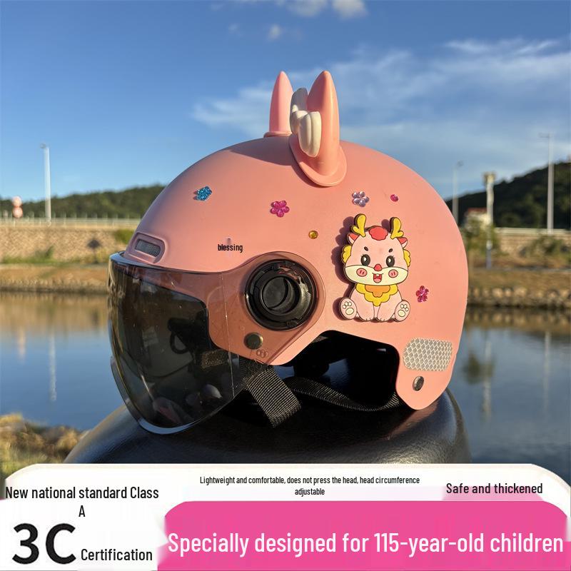 New 3C Certified Kids' Helmet (Ages 1-15) - Breathable, Sun-Protective, Impact-Resistant for Summer