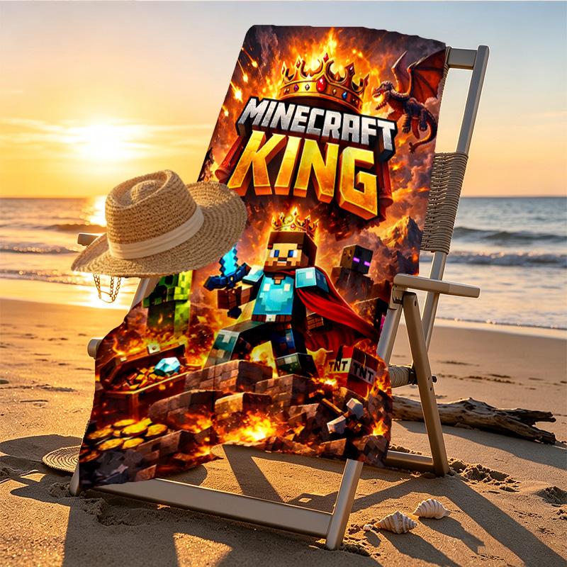 Gamer Print Beach Towel Design, Soft, Lightweight. for Home Bathroom, Spa, Pool, Yoga, Surfing, Camping, Gift for Family, Friend