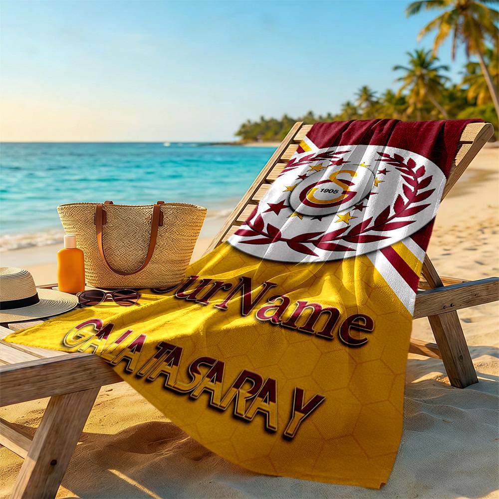 Galatasaray Personalized Name Beach Towel Soft Durable Quickdry Portable For Swimmingbeachcamping Travel Beach Accessoriesgym