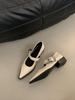 French Niche Black Pointed Single-shoe Women's Shoes New Spring Temperament Late Late Shoes Mary Jane Small Leather Shoes