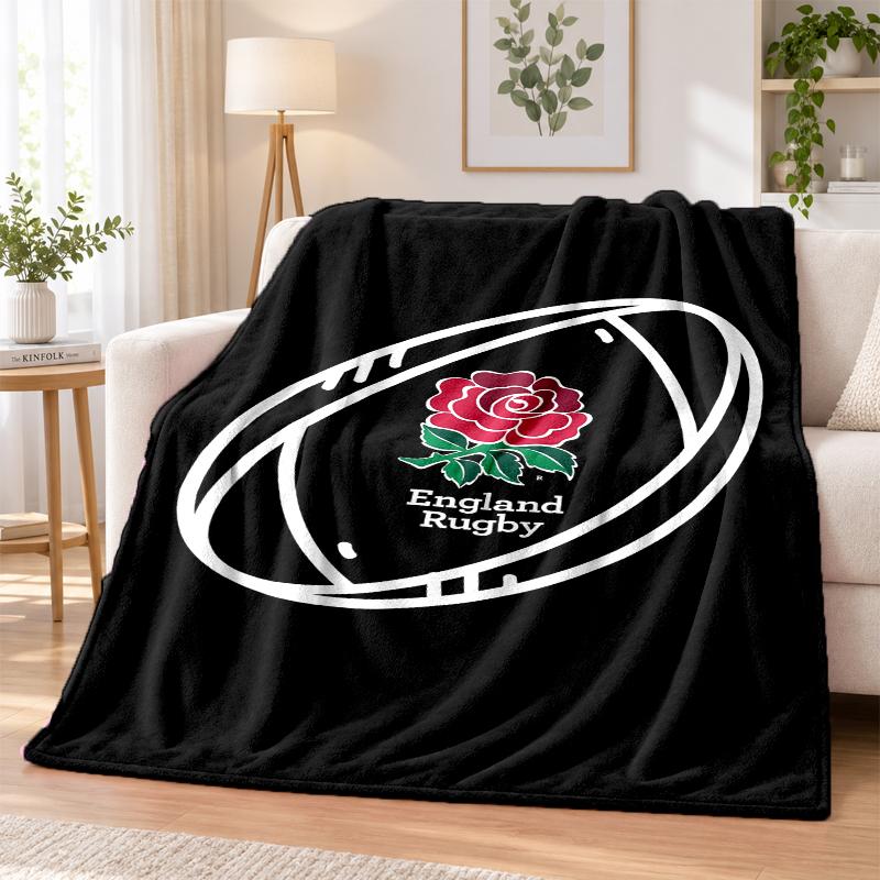 England National Team Flannel Throw Blanket Soft Warm Cozy For Sofa Bed Indoor Home Bedroom Use