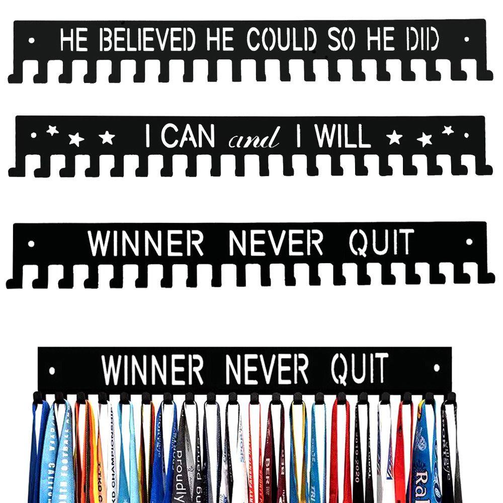 Inspirational Words Medal Display Rack Easy to Install Award Holder  Karate Competitions