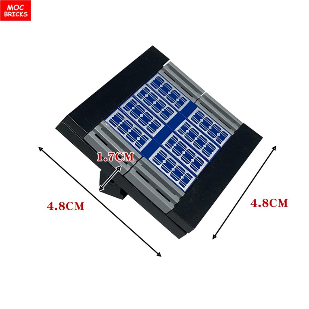 MOC Blocks Solar Povoltaic Panel Tile 1x4 Downtown House Roof 2431pb499 Assembled Construction Bricks Accessories Children Playthings
