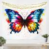 3D Peach Tapestry For Bedroom Aesthetic White Flower Tapestry Chic Rustic Floral Wall Tapestry,Green Leaves Tapestries Pink And
