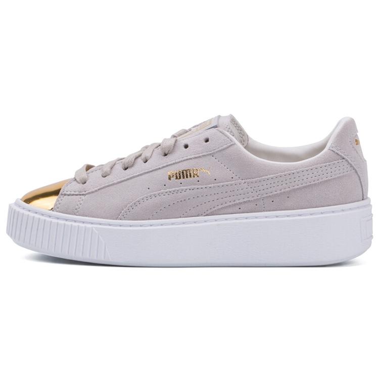 (WMNS) PUMA Suede Platform White Gold Women s 362222-01 EU 38.5