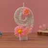 Number Shaped Birthday Candle with Decorative Floral Design for Cake Decoration and Party Use Suitable for Baking and Celebrations 0-9 Digit Options