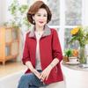 Cardigan ample de printemps et d'automne pour femmes d'âge moyen - Haut veste léger