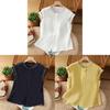 Cotton Embroidered Sleeveless Blouse For Summer Casual Women