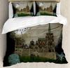 Medieval Bedding Set For Bedroom Bed Home Old Scottish Castle Vintage Style European Middl Duvet Cover Quilt Cover Pillowcase