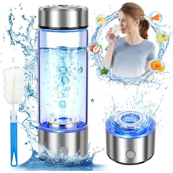 2025 Upgrade Hydrogen Water Bottle, Hydrogen Water Generator with Advanced SPE PEM Technology, 420ml(14OZ) Hydro Water Machine, Portable Water