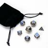 Yourandoll 7-Piece Zinc Alloy Metal Dice, Polyhedral Dice Sets D20, D12, D10, D8, D6, D4 for Dungeons and Dragons DND TRPG MTG Tabletop Games, 16mm (B
