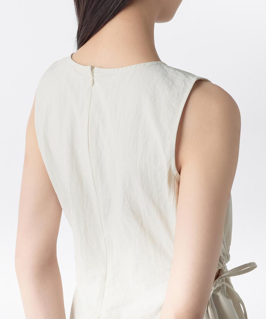 Musinsa Standard Woman Women'S Nylon Cutout Long Dress [Cream]