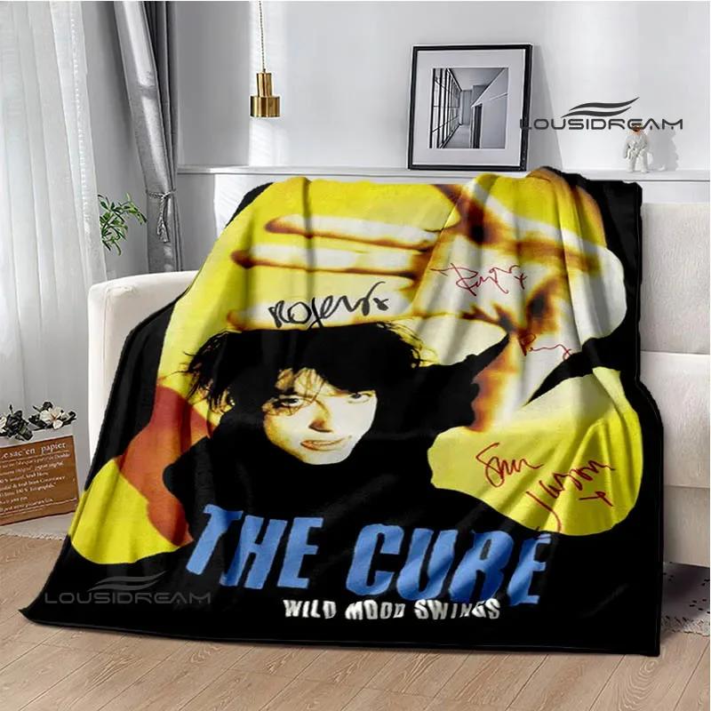 Rock band The cure Printed blankets picnic blanket Warm Flannel blankets Soft and comfortable blanket bed linings Birthday Gift