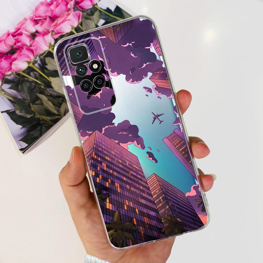 For Xiaomi Redmi 10 Case Redmi 10 Prime Cover Popular Flower Soft Transparent Silicone Phone Cases For Xiomi Redmi 10 2022 Funda