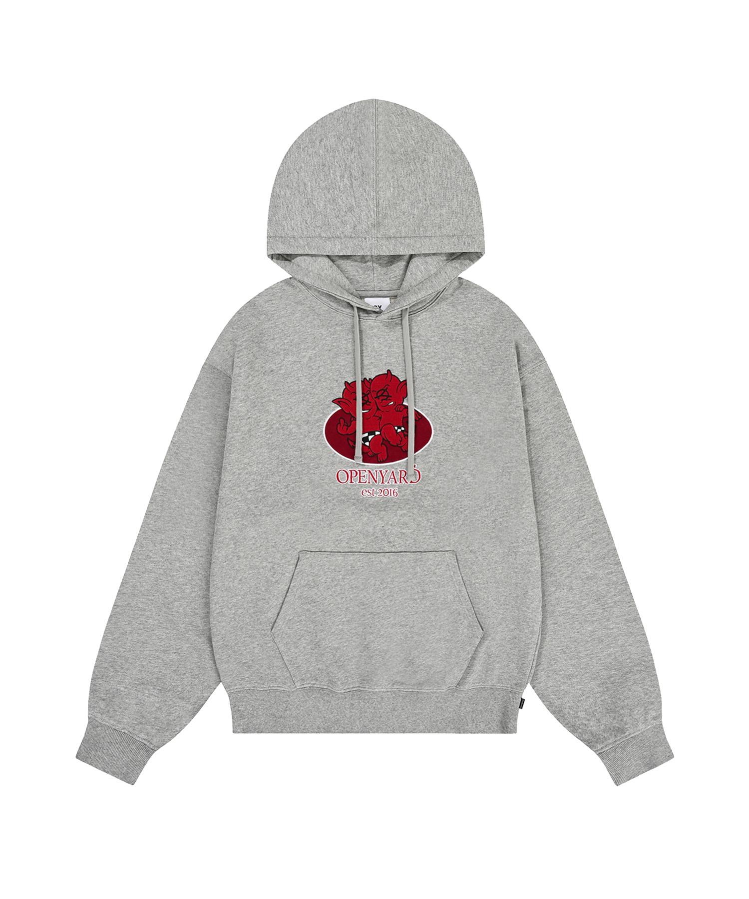 Oy Two Devils Logo Hoodie - Melange 0