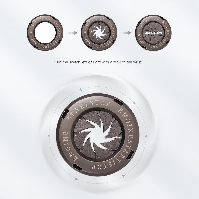 TFHM4 Car Keyless Start Cover Stickers Ignition Button Decorative Ring For Mercedes Benz AMG W223 W213 W206 W464 W247 W167 W166 W222