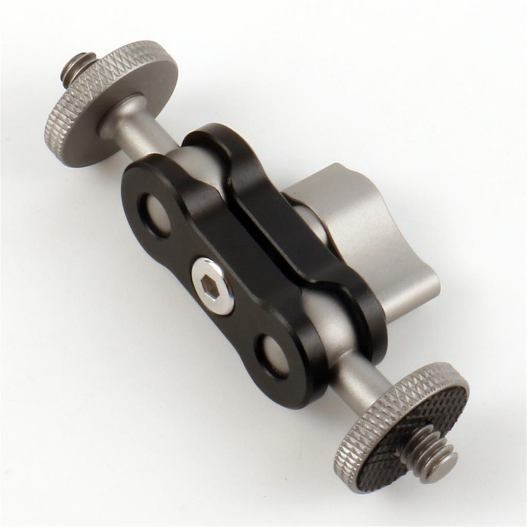 Flexible Articulating Magic Arm with Dual Ball Heads for Camera Monitor and LED Light CNC Machined Aluminum Alloy with 1/4 Inch Screws