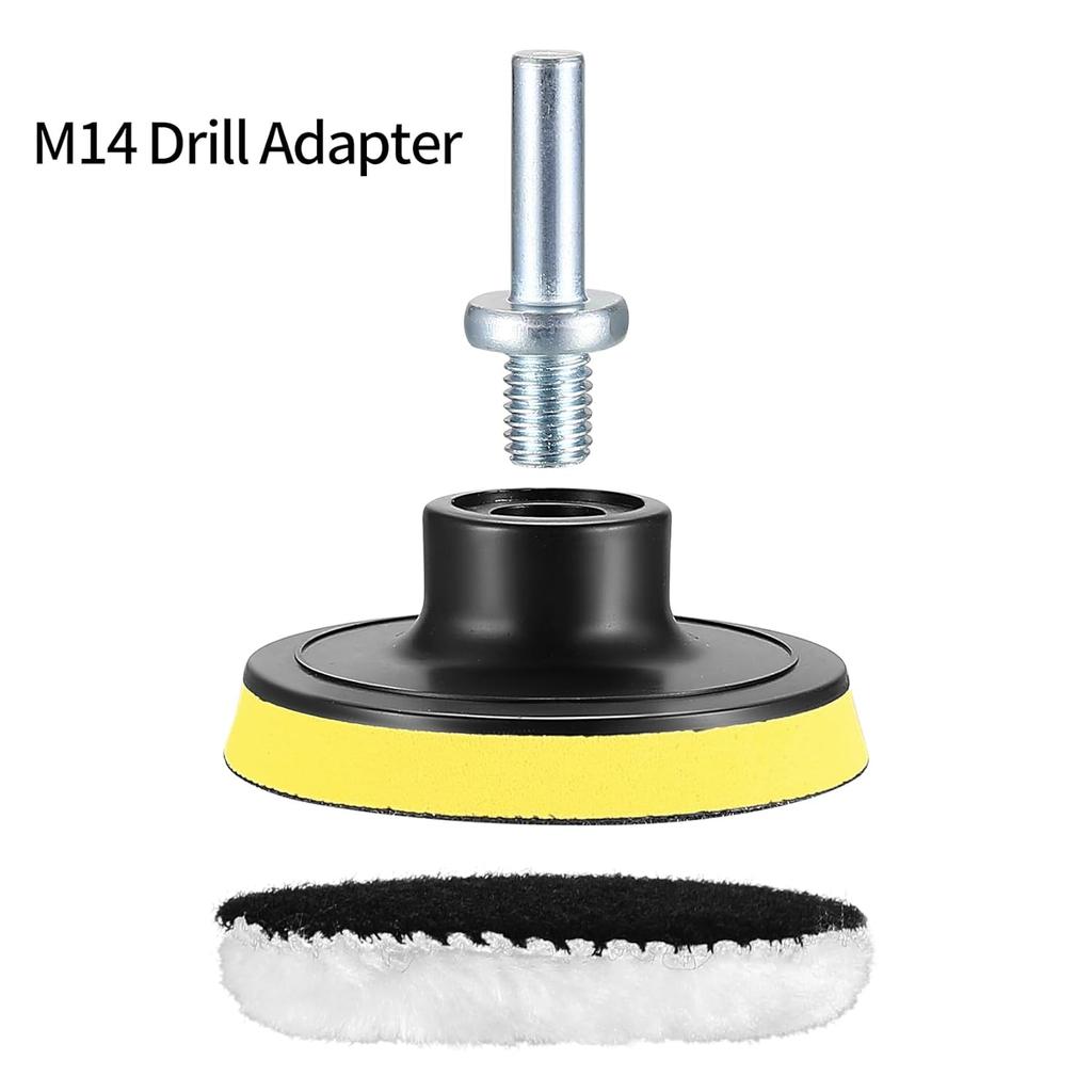 10 Pcs Wool Polishing Buffing Pads, 3 Inch Car Polishing Buffing Wheel With Hook And Loop Back For Drill Buffer Attachment, Car Buffer Polisher Kit