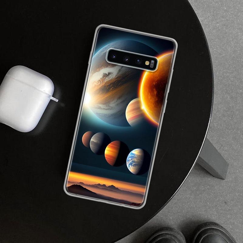 Earth Stars Space Phone Case Cover for Samsung Galaxy S26 S25 Edge S24 S23 Ultra S22 Plus S21 FE S20 + Art Customized Fundas Gal