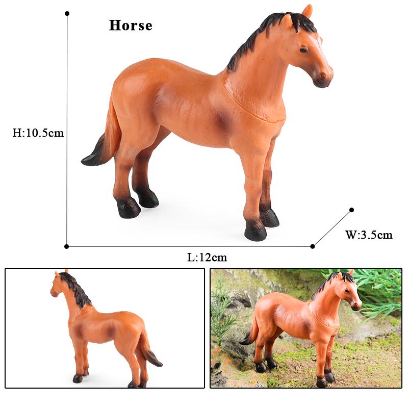 Oenux Farm Model Simulation Goose Duck Pig Hen Cow Horse Sheep Action Figures Poultry Animals Figurine Miniature Cute Kids Toy