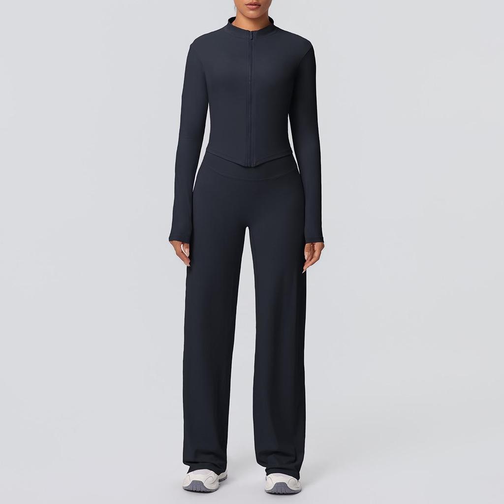 High-Waist Fitness Jacket & Butt-Lifting Yoga Pants Set
