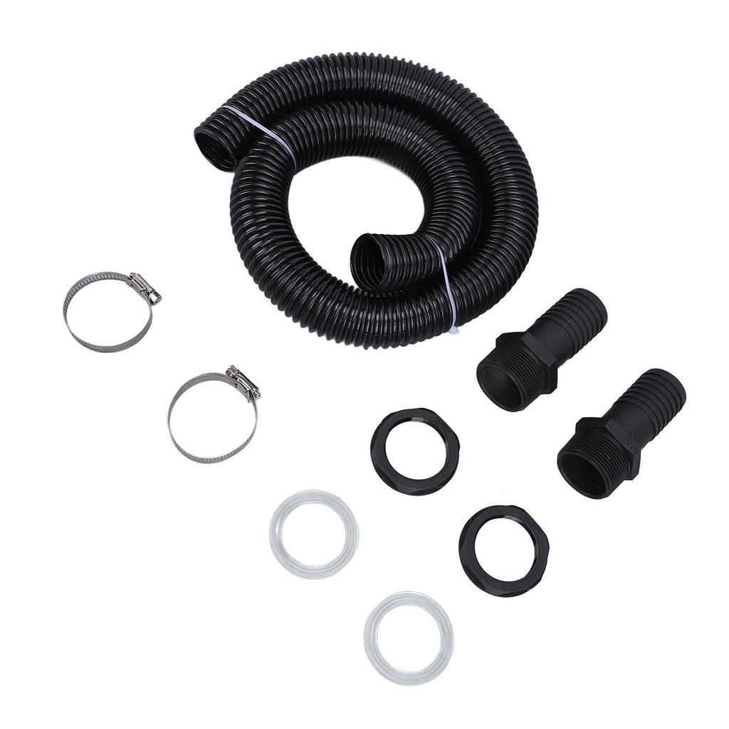 Rain Barrel Hose Connector Kit 39.4 Inch Plastic Rain Barrel Diverter Linking Kit for Rainwater