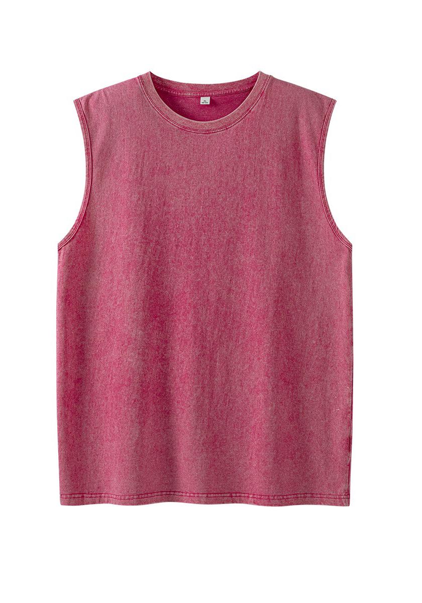 

Vintage Wash Men s Trendy Sleeveless Cut-Off T-Shirt 3XL