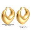 Stainless Steel Chunky Hoop Earrings for Women Teen 18K Gold Plated Hypoallergenic Thick Huggie Hoop Jewelry for Christmas Gifts