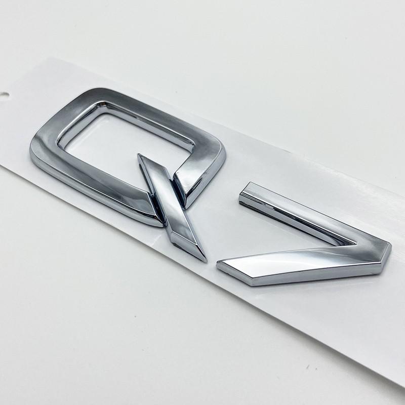 3D ABS Numbers Letters Q2 Q3 Q4 Q5 Q6 Q7 Q8 Emblem for 111a Q series Car Fender Trunk Rear Logo Sticker Black Silvera111