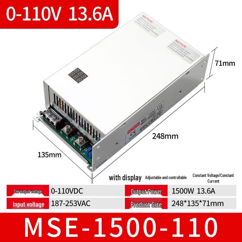 Digitales Schaltnetzteil, 1500W, 220V auf 12/24/36/48V, 0-150V, 100A Einstellbare Spannung