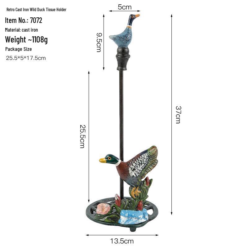 Nordic Cast Iron Paper Towel Holder for Restaurant and Kitchen Decor