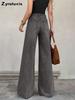 Elastic Denim Jeans Women's Long Pants Wide Leg Pants Stock