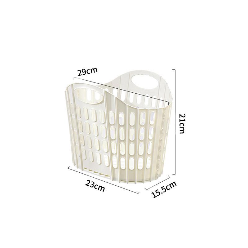Plastic Collapsible Laundry Basket With Handle For Home Bathroom Storage And Wall Mounting