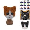 Plush Cat Face Mask Animal Costume Accessory For Costumes And Halloween
